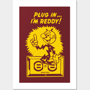 plug in reddy kilowatt gold Posters and Art